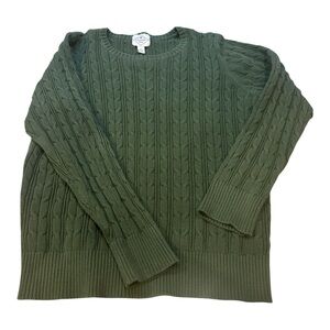 St. John's Bay Green Cable Knit Sweater